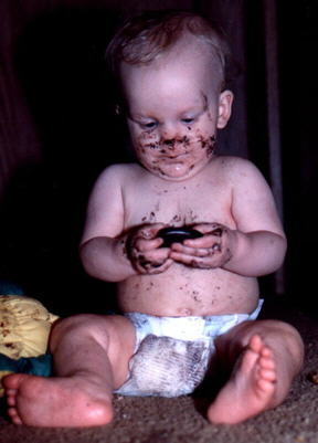 CJ covered with Chocolate