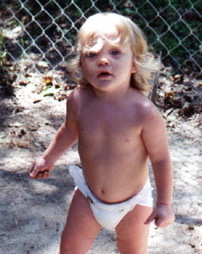 Suzie in the backyard